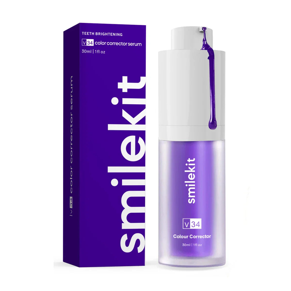 Smilekit Teeth Whitening Purple Toothpaste V34 Colour Mousse Dental Care For Teeth White Brightening Tooth Reduce Yellowing ShopOnlyDeal