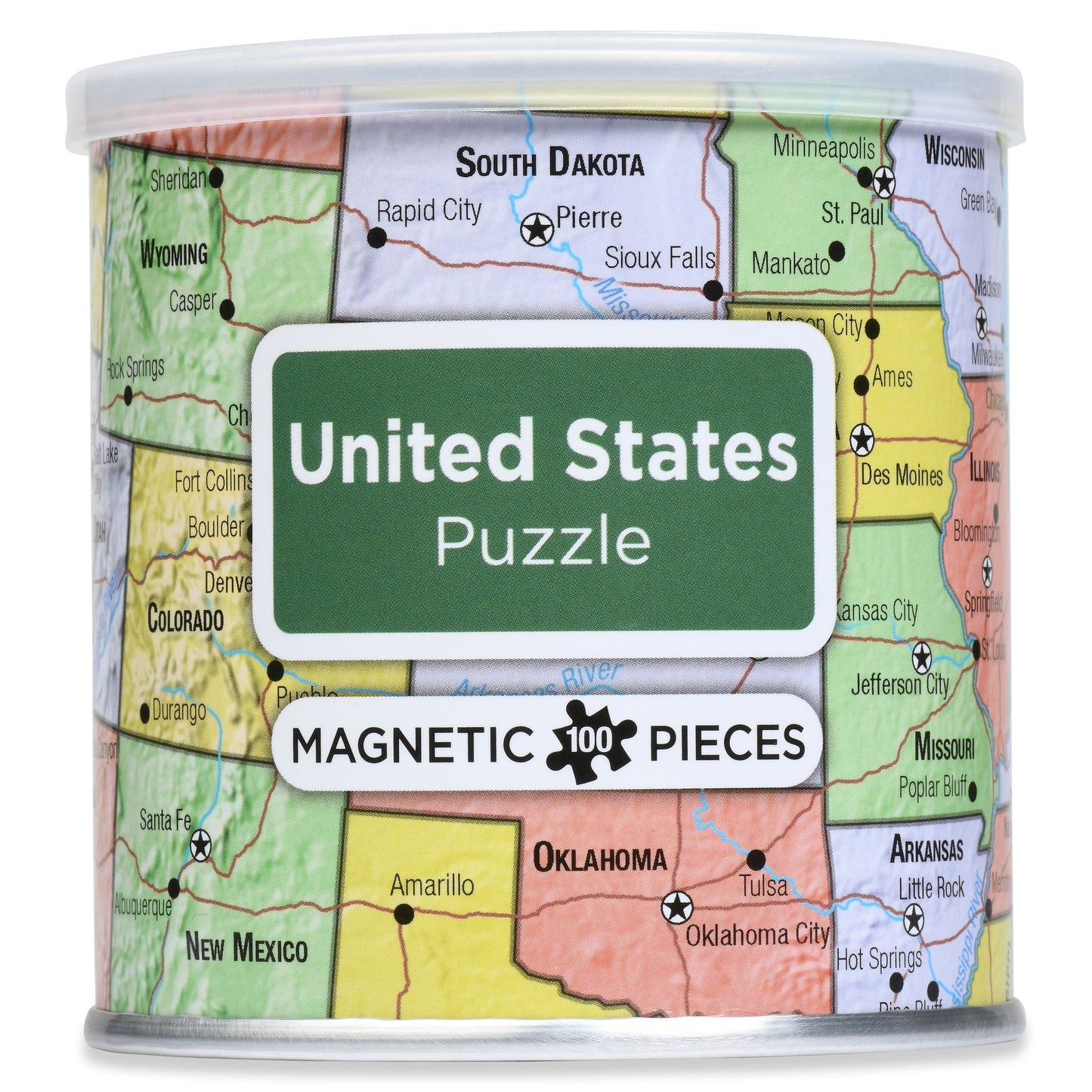 {Geo Toys} 100 Piece Magnetic Puzzle :: USA