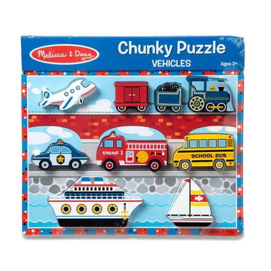 Melissa & Doug Chunky Puzzle | Vehicles