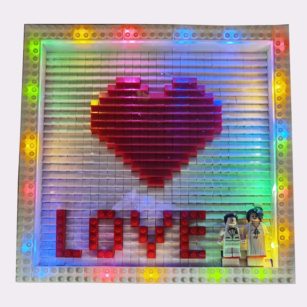 Building Block Love Frame Small Grain Building Block