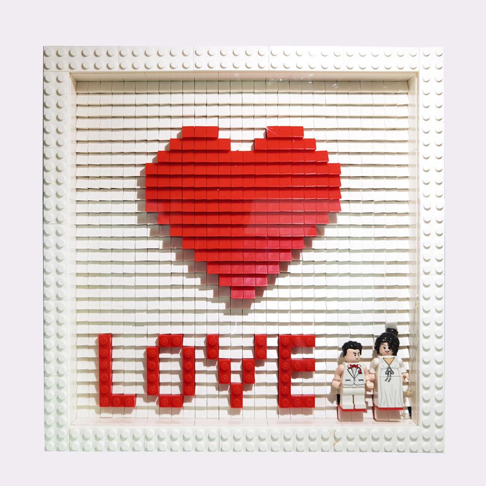 Building Block Love Frame Small Grain Building Block