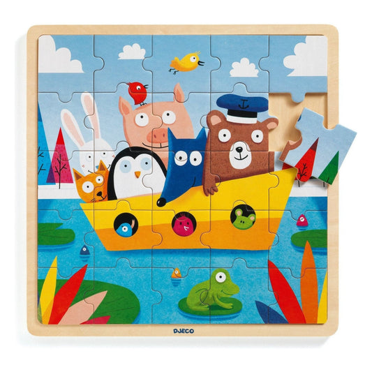 Djeco Wooden Puzzle 25 Pieces Boat