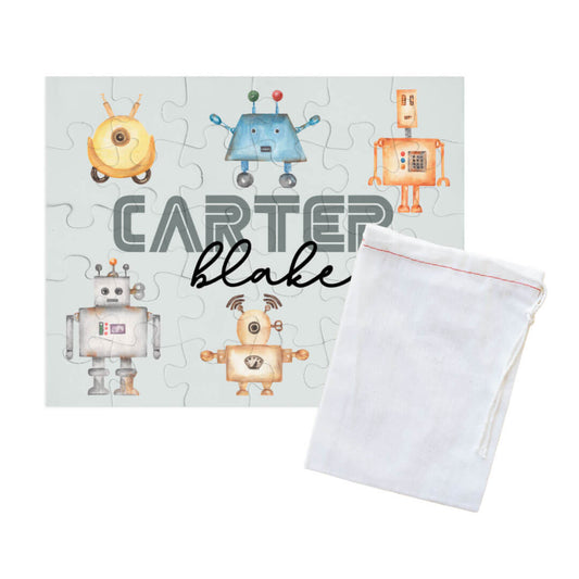 Kids Personalized 30 Piece Puzzle | Beep Bop Robot