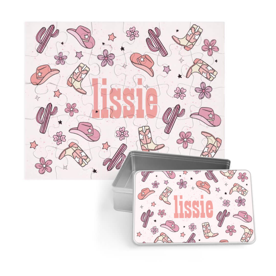 Kids Personalized 30 Piece Puzzle | Buckaroo Cowgirl