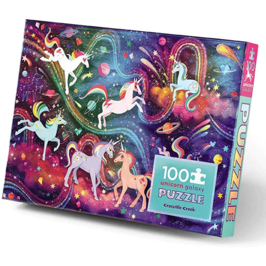Crocodile Creek 100 Piece Holographic Puzzle | Unicorn Galaxy