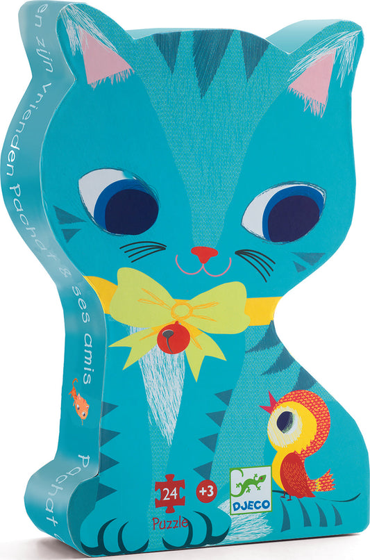 Silhouette Pachat Kitten and Bird 24 Piece Puzzle