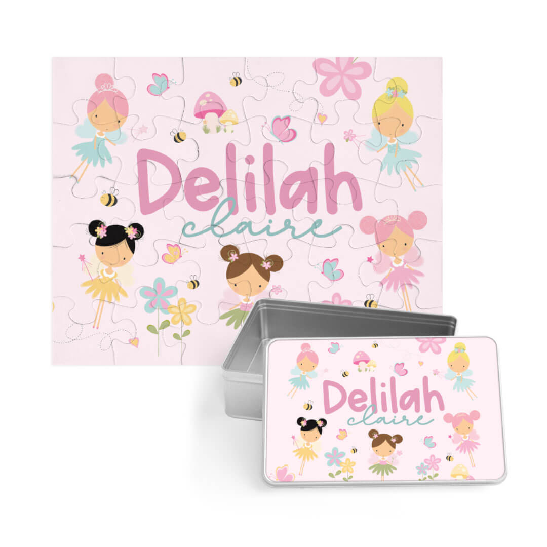 Kids Personalized 30 Piece Puzzle | Fairy Garden
