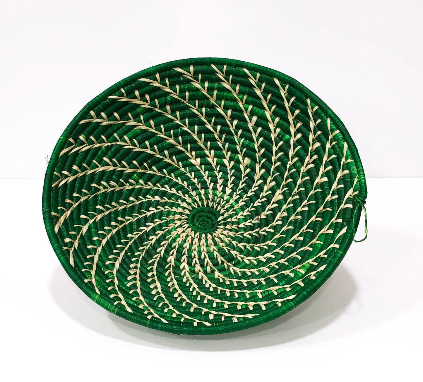 Grass-Woven Basket, Fern Green