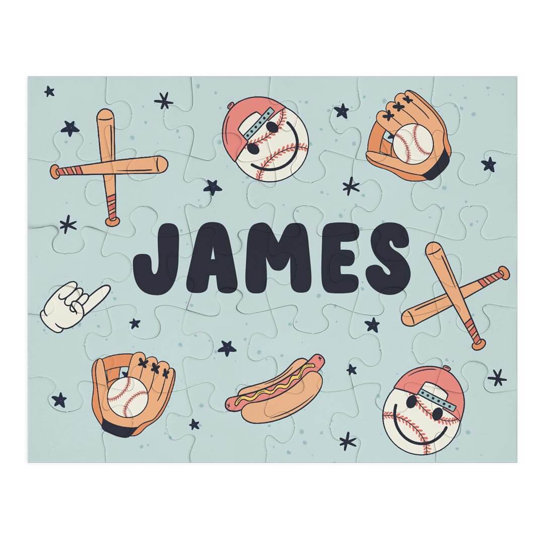 Kids Personalized 30 Piece Puzzle | Home Run