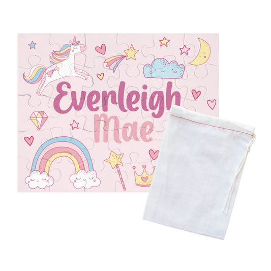 Kids Personalized 30 Piece Puzzle | Magical Unicorn