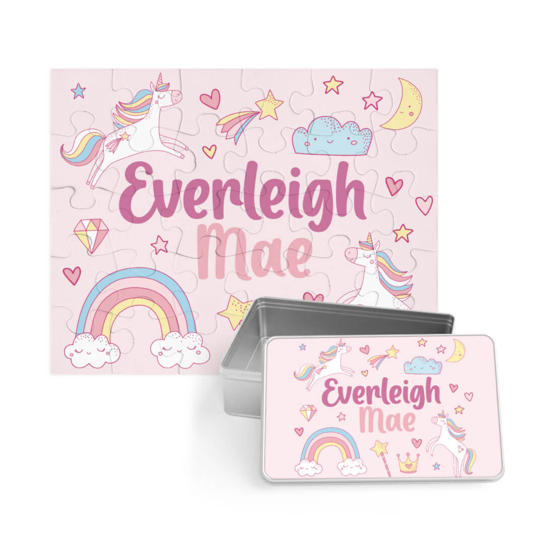 Kids Personalized 30 Piece Puzzle | Magical Unicorn