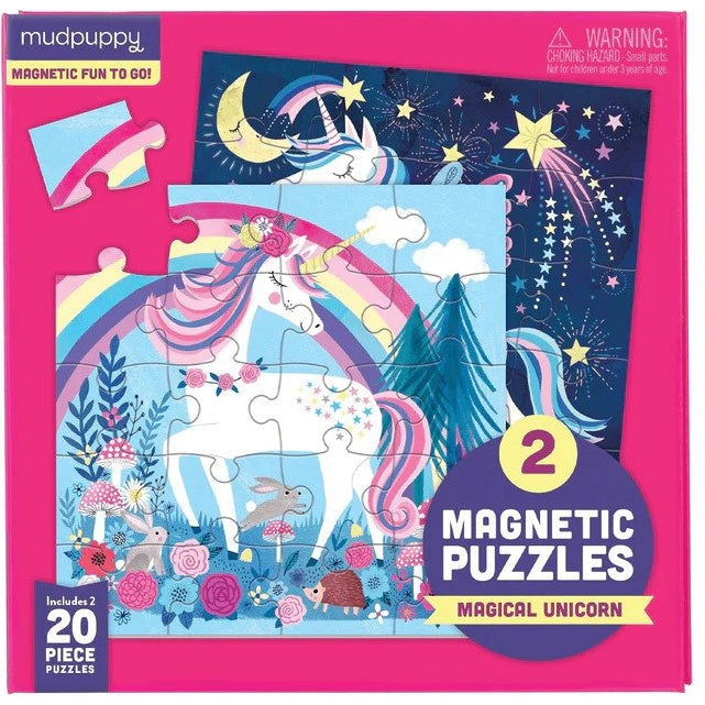 Mudpuppy 2 Magnetic Puzzles Unicorn