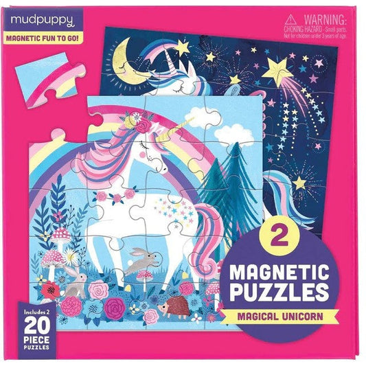 Mudpuppy 2 Magnetic Puzzles Unicorn