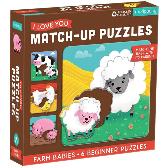 Mudpuppy Farm Babies Match Puzzle