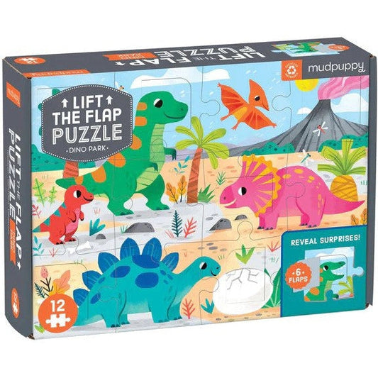 Mudpuppy Flap Puzzle Dino
