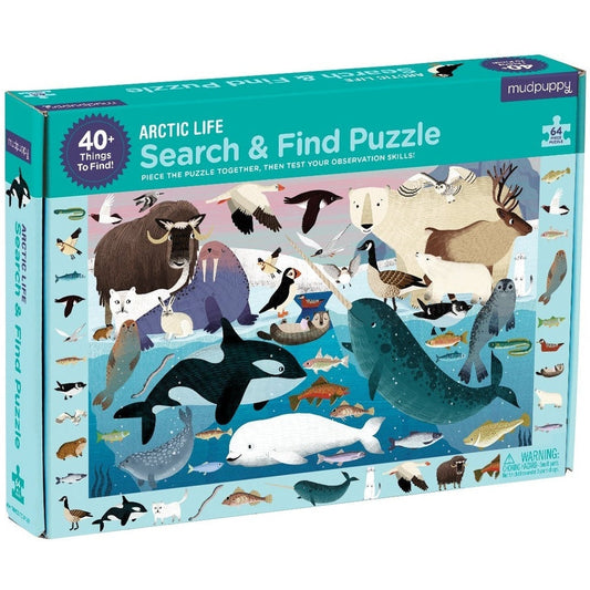 Mudpuppy Search & Find Puzzle: Artic Life