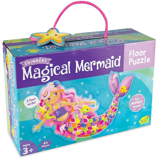 Peaceable Kingdom Floor Puzzle | Shimmery Mermaid