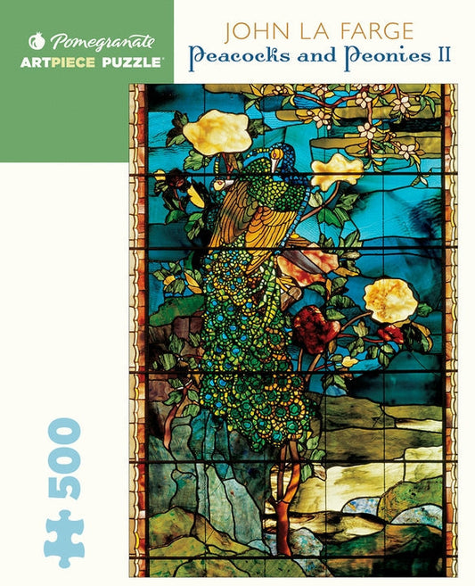 Peacocks and Peonies II 500 Piece Puzzle