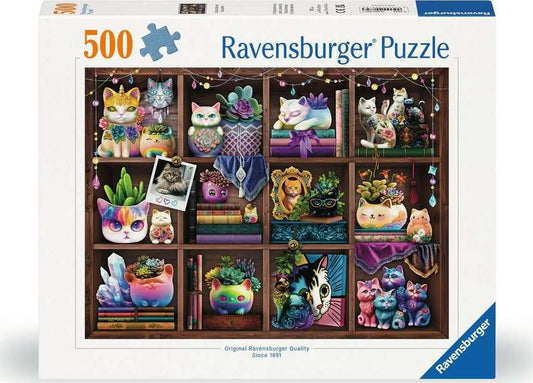 Cubby Cats and Succulents 500 pc Puzzle