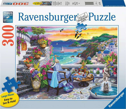 Santorini Sunset 300 pc Large Format Puzzle