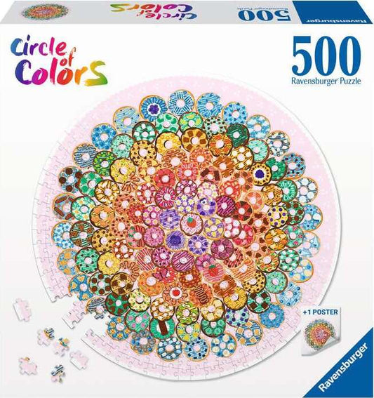 Donuts 500 pc Round Puzzle