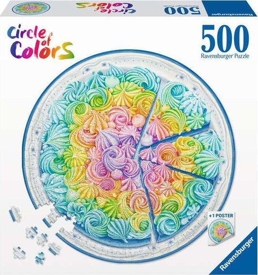 Rainbow Cake 500 pc Round Puzzle