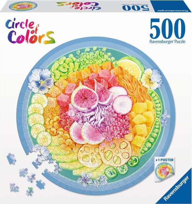 Poke Bowl 500 pc Round Puzzle
