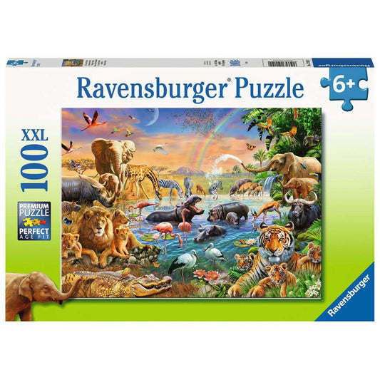 Savannah Jungle Waterhole 100pc Puzzle