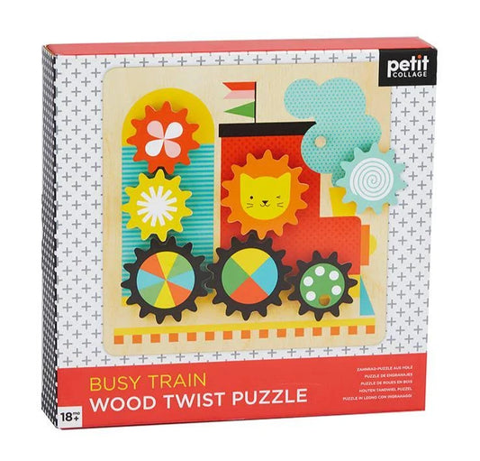 Wood Twist Puzzle Busy Trains